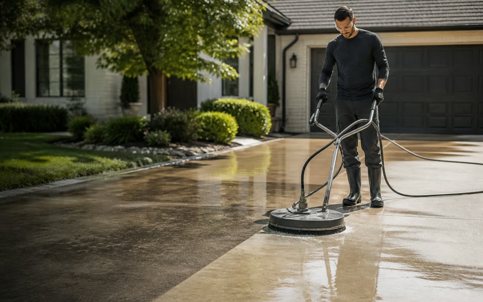 Driveway cleaning service example