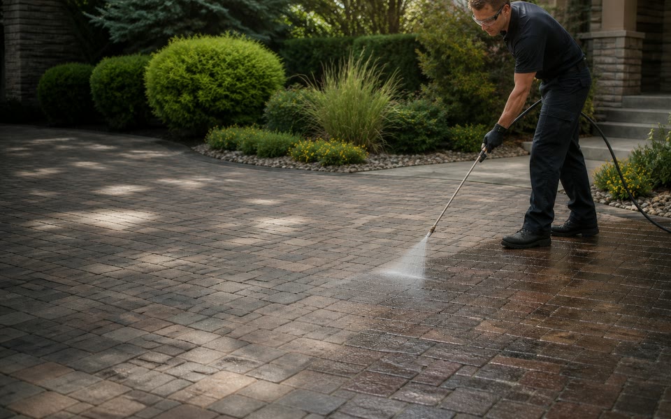 Paver sealing service example